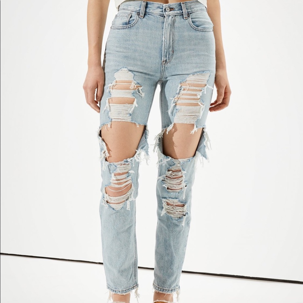 AE Ripped Mom Jean (high rise)